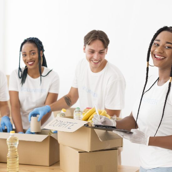 smiley-people-taking-care-donations